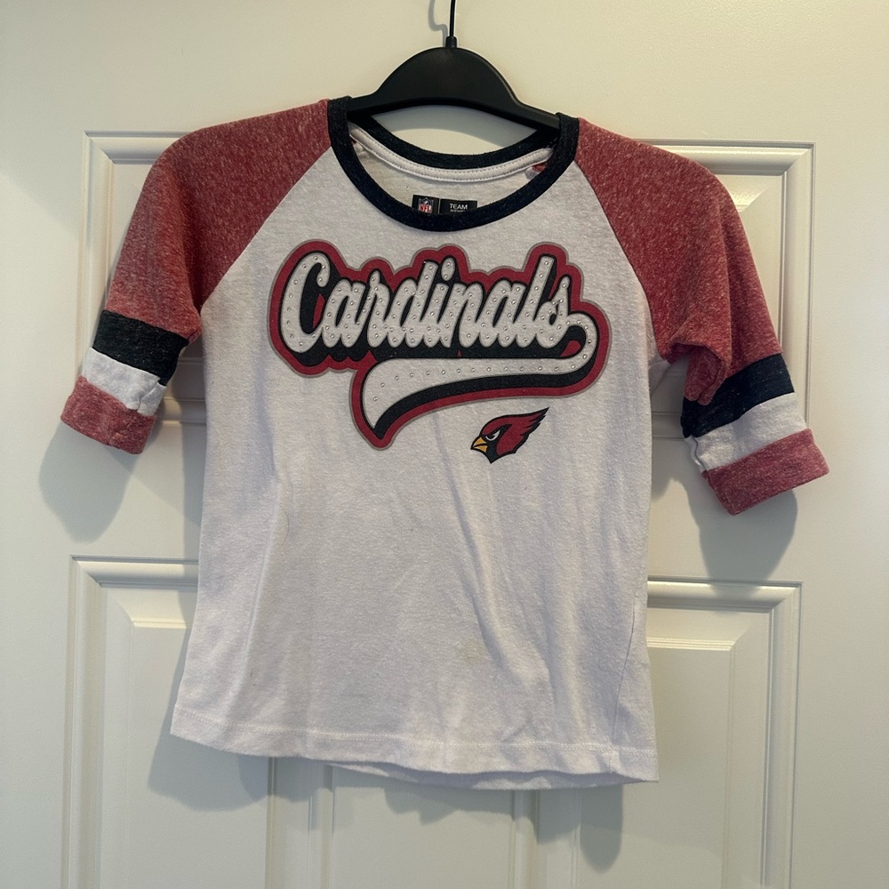 Cardinals Raglan Kids Tee - Red & White